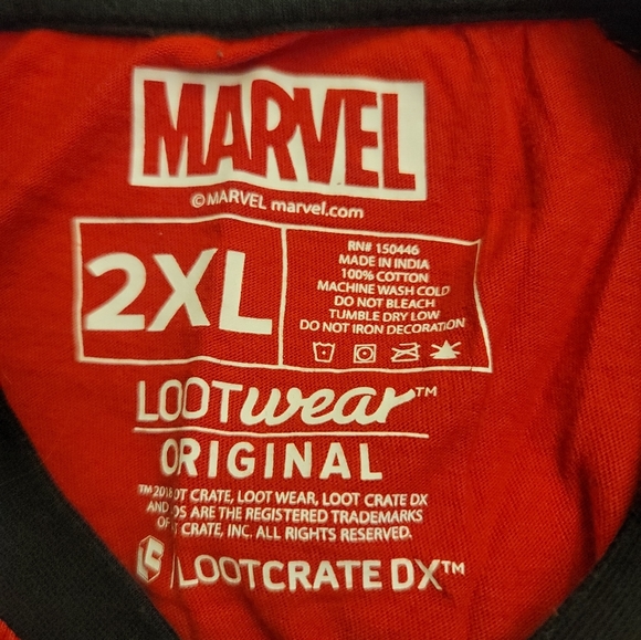 Marvel Deadpool 3/4 length t-shirt - Picture 3 of 3